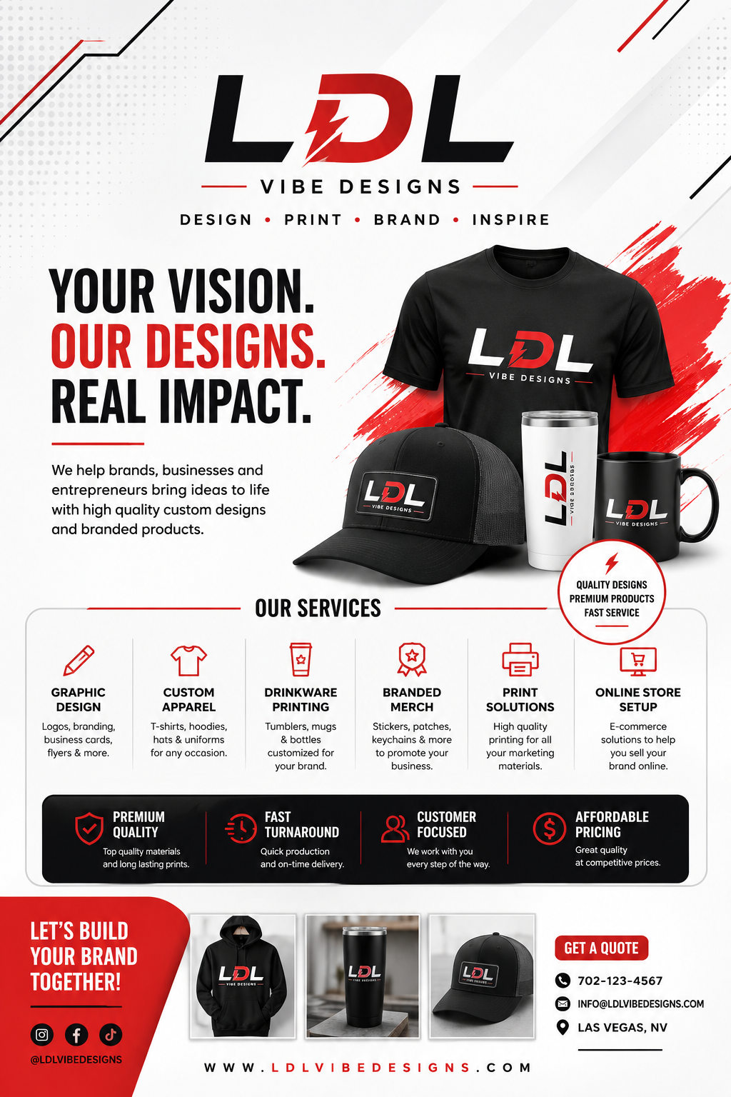 LDL Vibe Designs marketing poster